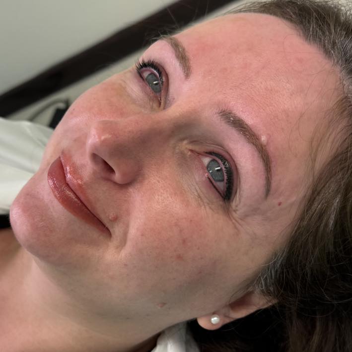 Susan after having her own permanent makeup done by Katy Jobbins