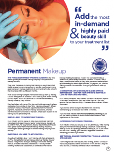 Permanent makeup training academy review salon today