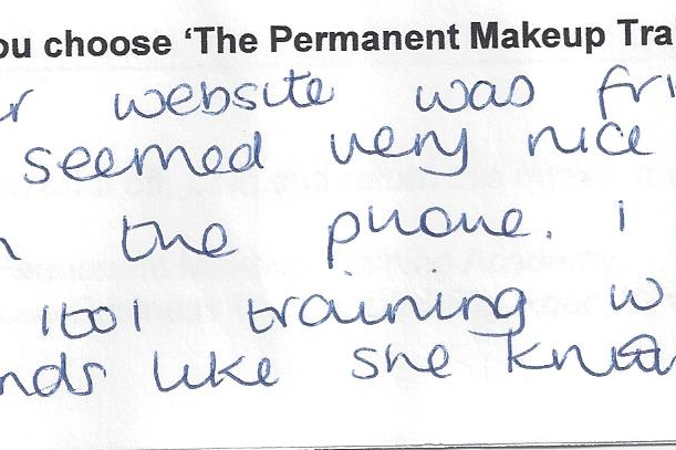 why did you choose to train with the Permanent Makeup Training Academy student review 19
