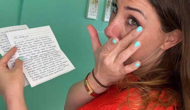 Stacey’s thank you letter brought Katy to tears Stacey's thank you letter brought Katy to tears