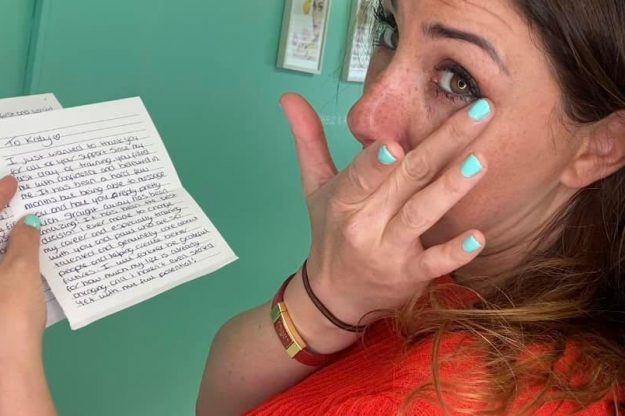 Stacey's thank you letter brought Katy to tears