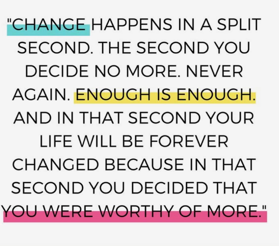 Change happens in a split second quote