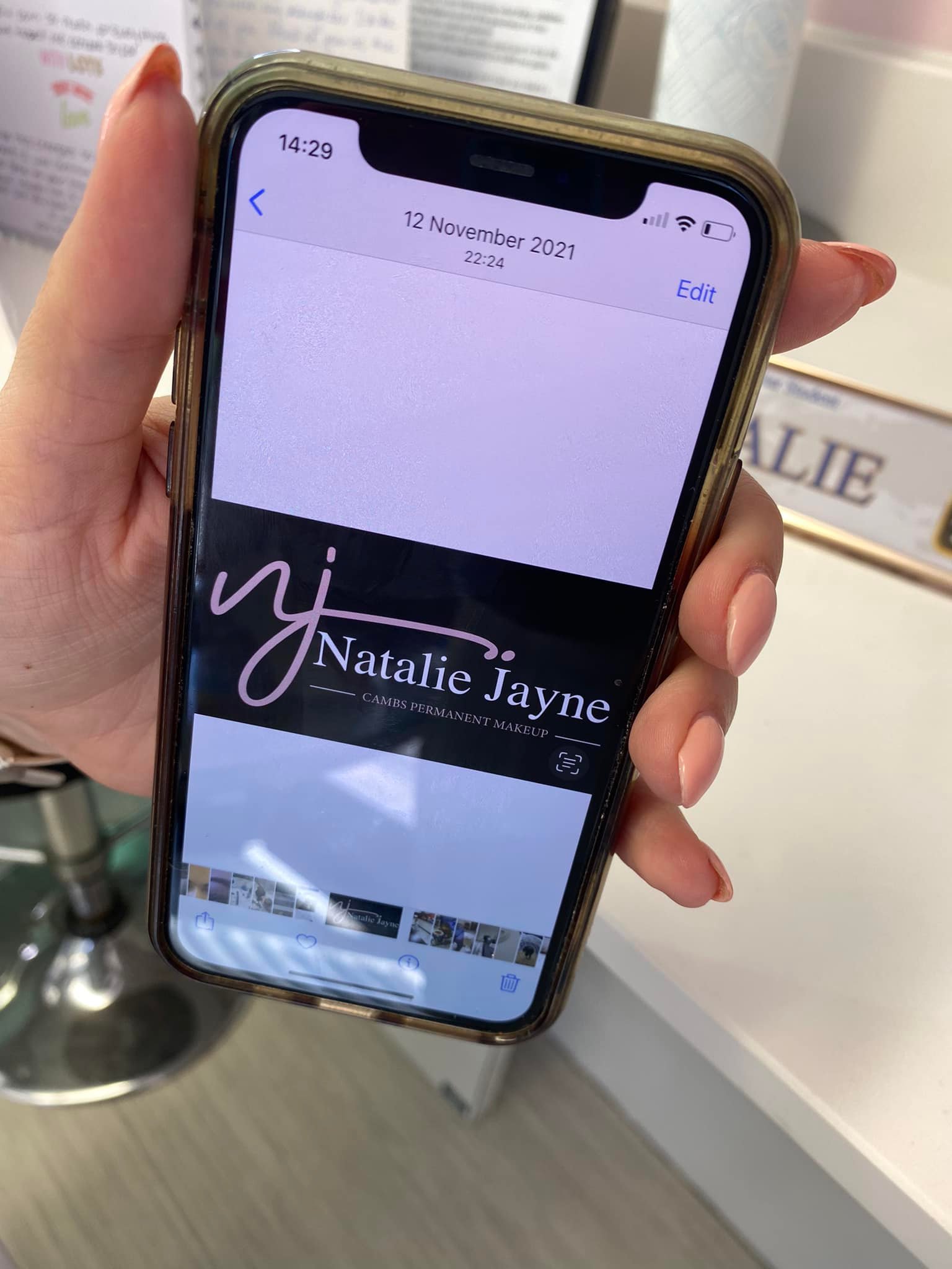 Natalie's new permanent makeup business logo