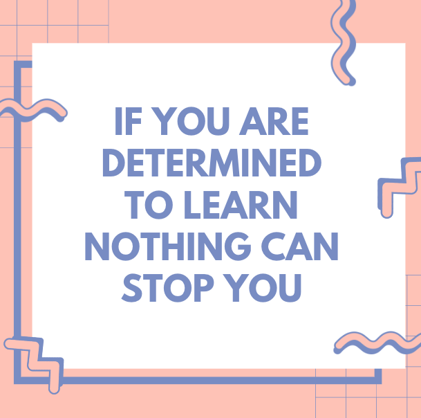 If You Are Determined To Learn Quote