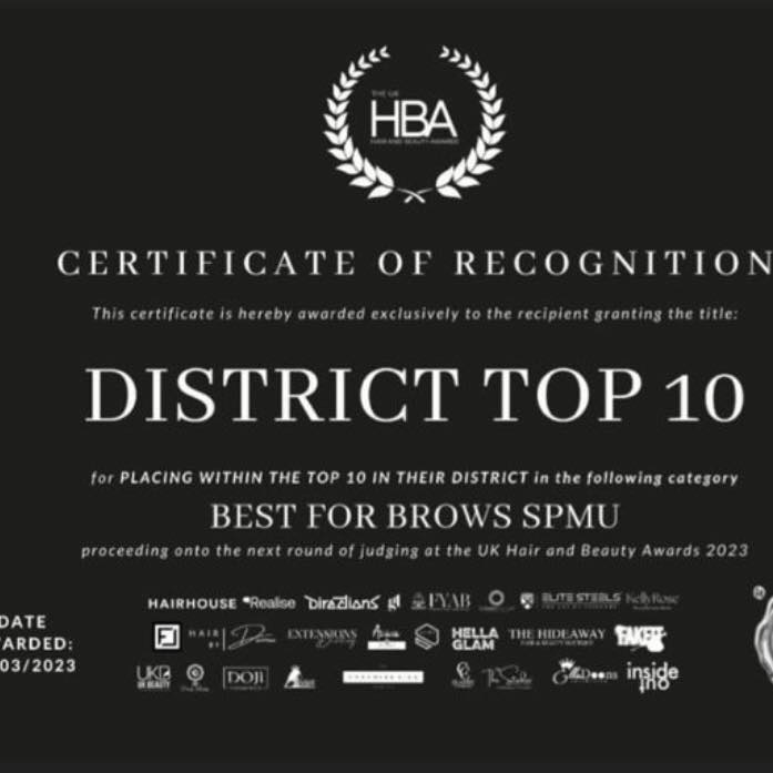Lucy's Top 10 District Award