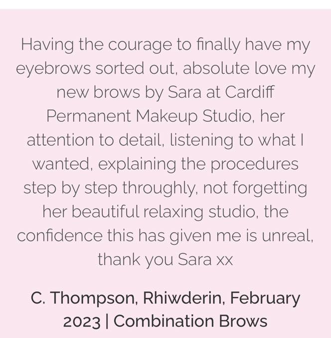 Sara's testimonial from one of her recent clients