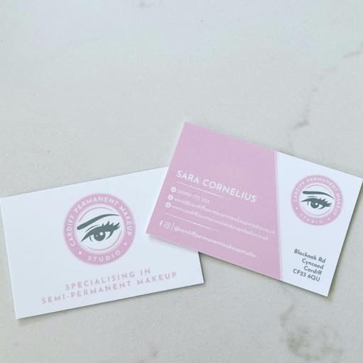 Sara's branded business cards