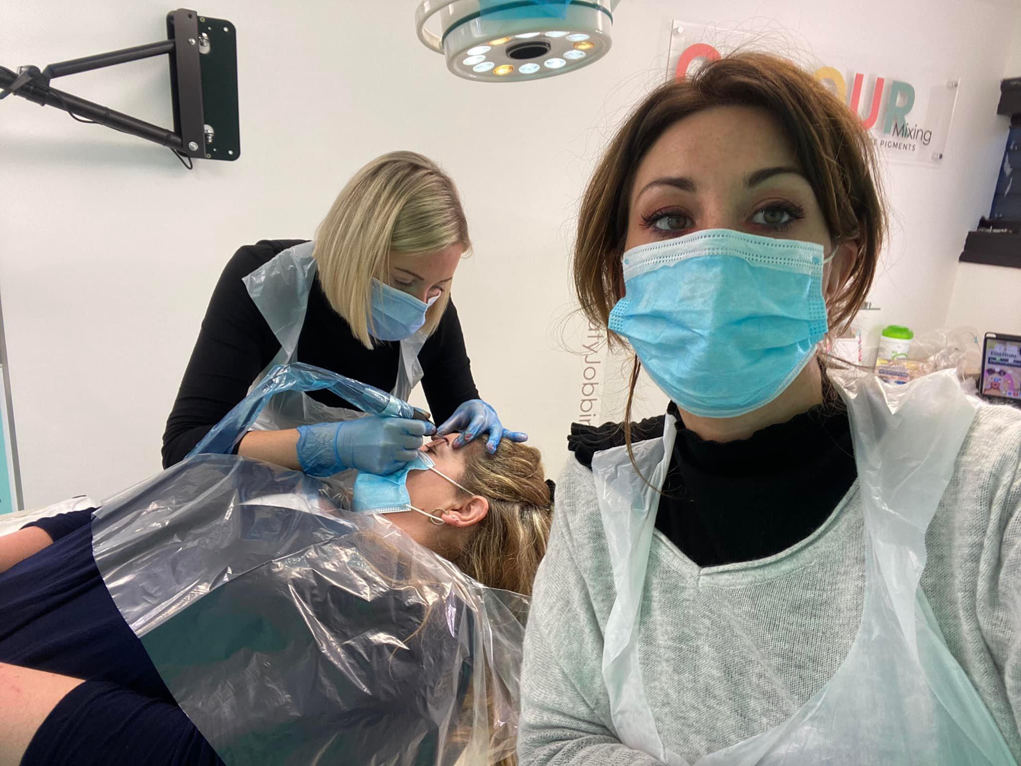 Laura with Katy Jobbins Training In Permanent Makeup