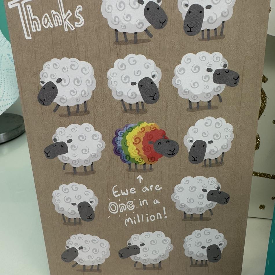 Abigail's thank you card for Katy
