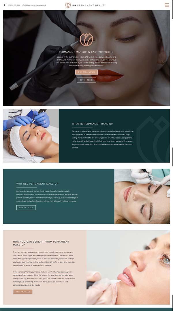 Katie's permanent makeup website