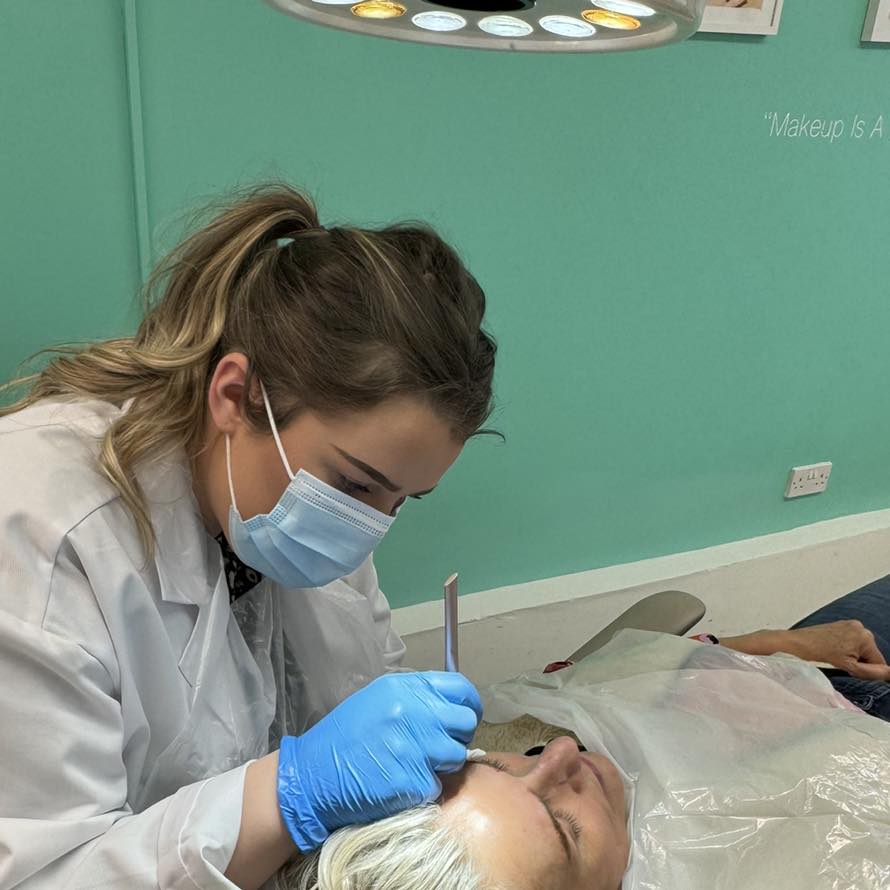 Lucy Microblading a clients brow